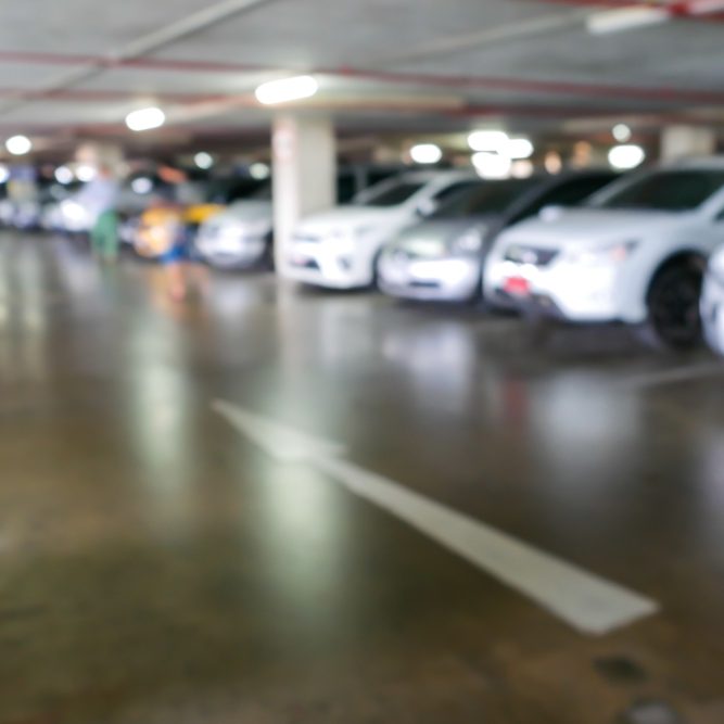 Blur parking with cars